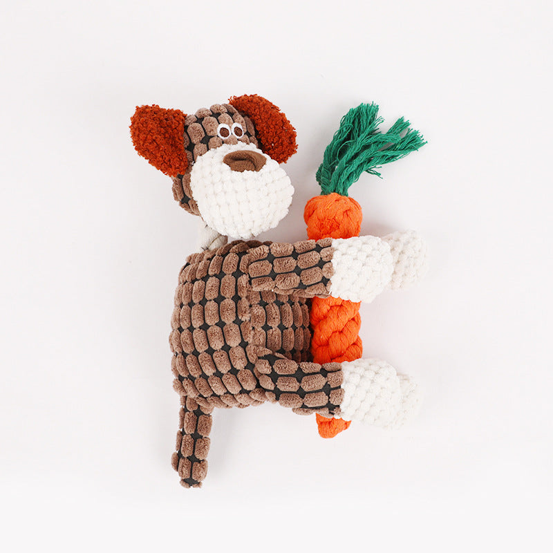 Pet plush toy with squeaker