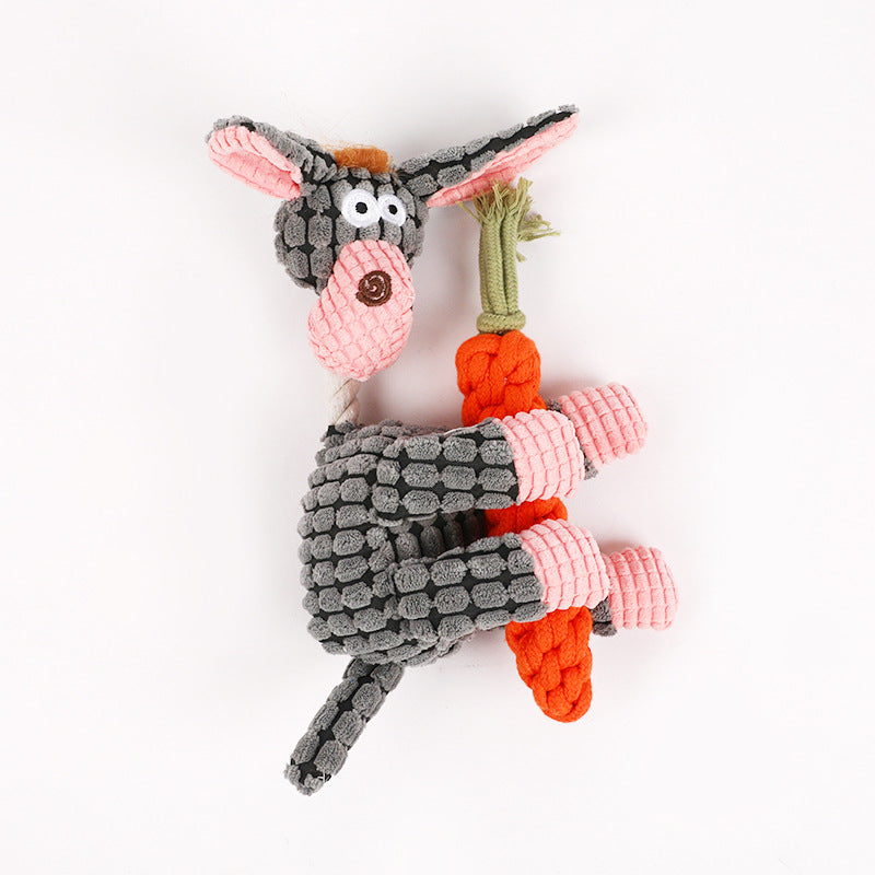 Pet plush toy with squeaker