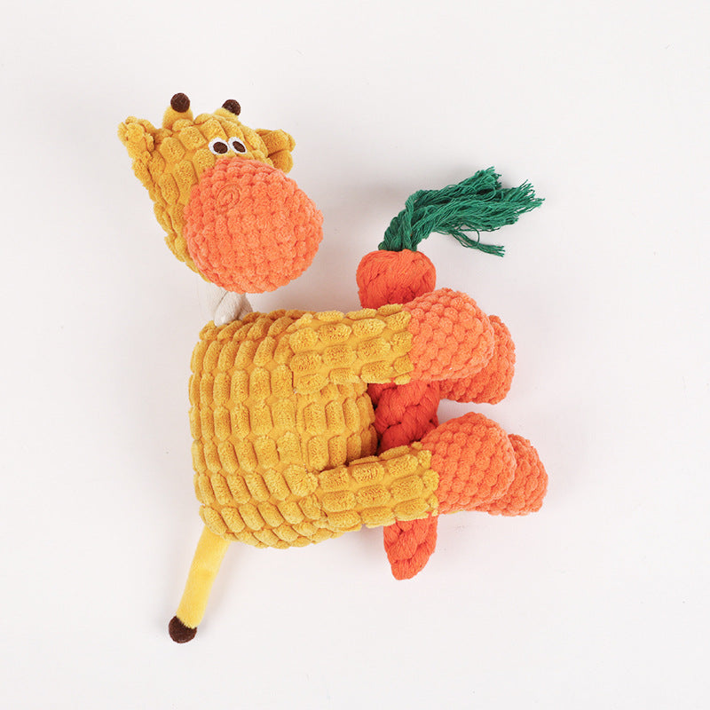 Pet plush toy with squeaker