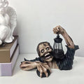 Halloween Zombie Lantern Resin Decoration