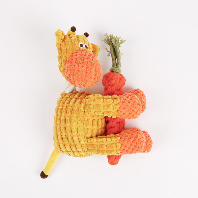 Pet plush toy with squeaker