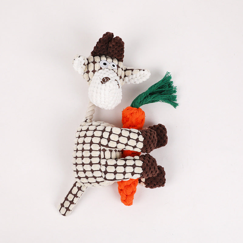 Pet plush toy with squeaker