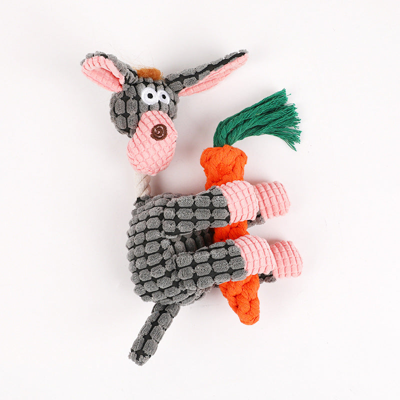 Pet plush toy with squeaker