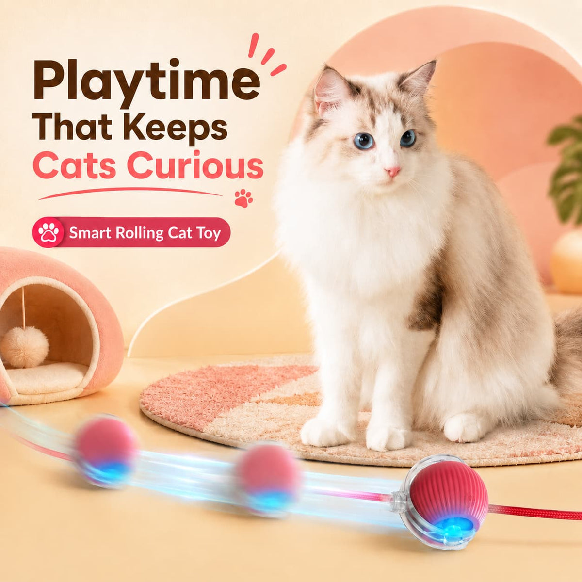 Interactive Automatic Cat Toy Ball
