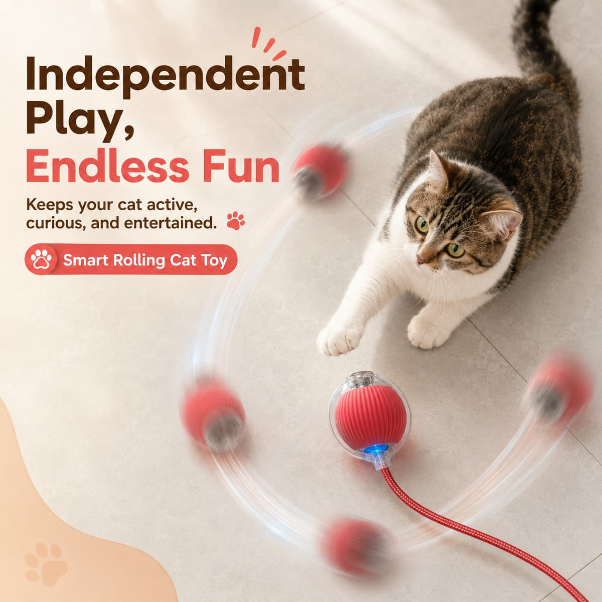 Interactive Automatic Cat Toy Ball