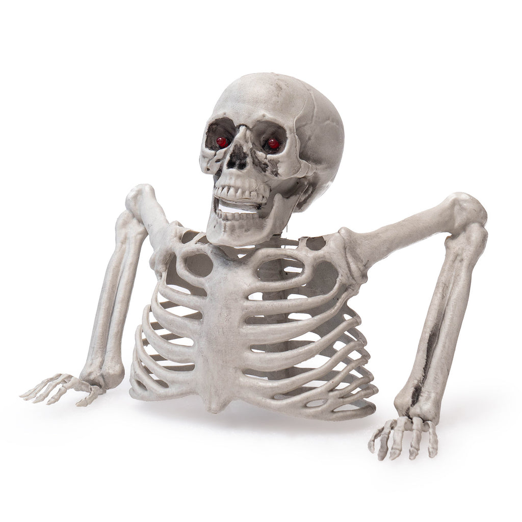 Glowing Half-Body Skeleton Decor