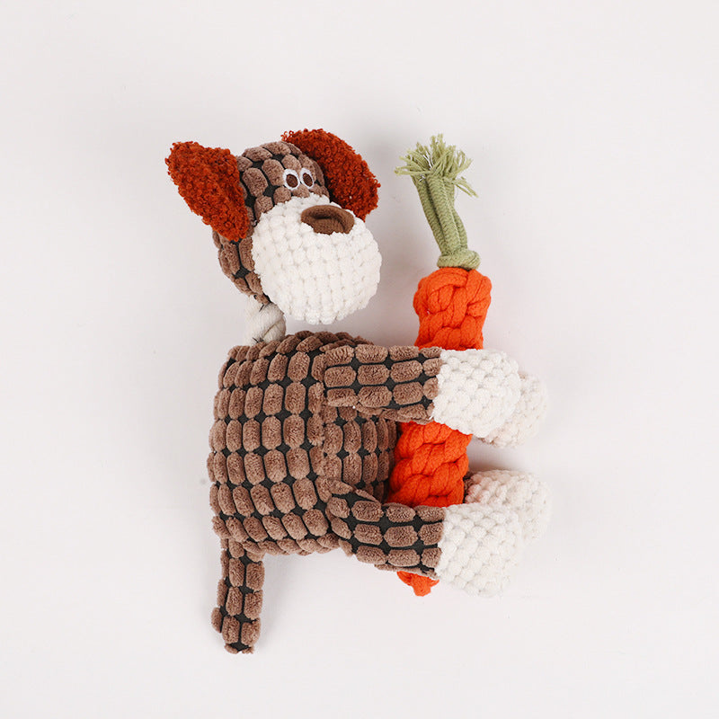 Pet plush toy with squeaker
