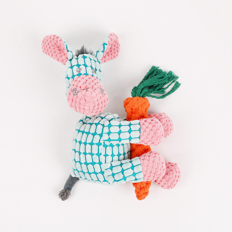 Pet plush toy with squeaker