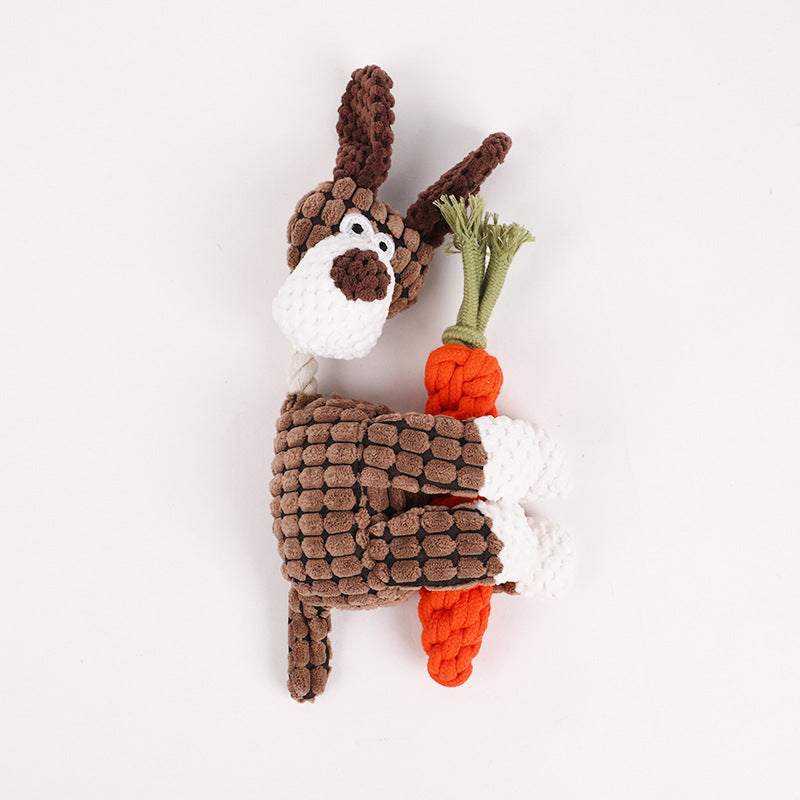 Pet plush toy with squeaker