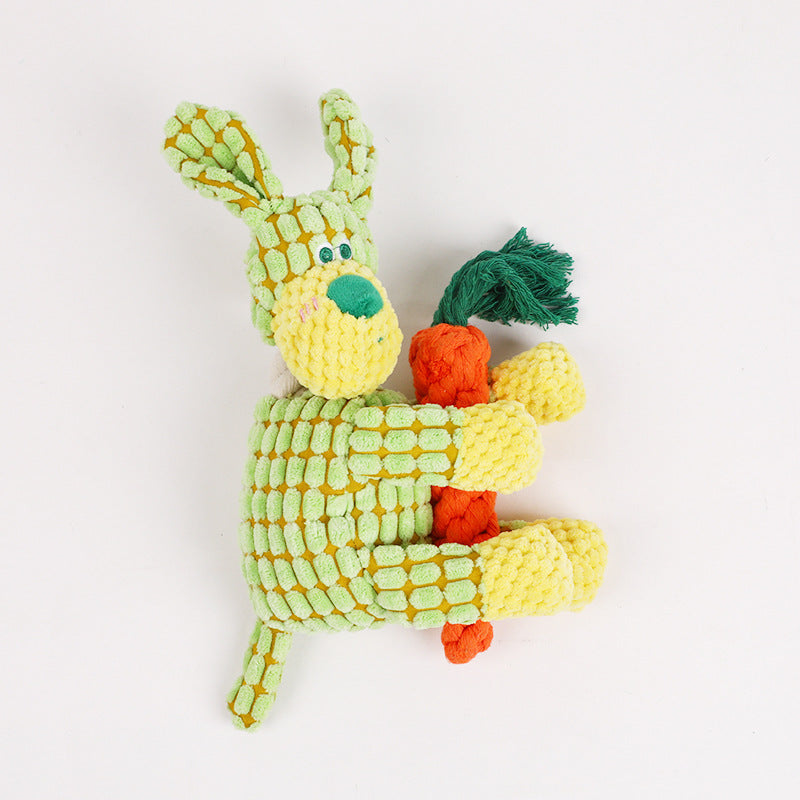 Pet plush toy with squeaker