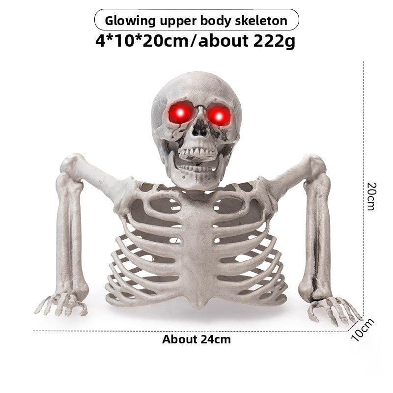 Glowing Half-Body Skeleton Decor